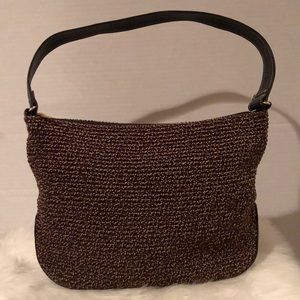 The Sak Brown and Tan Woven Single Strap Handbag